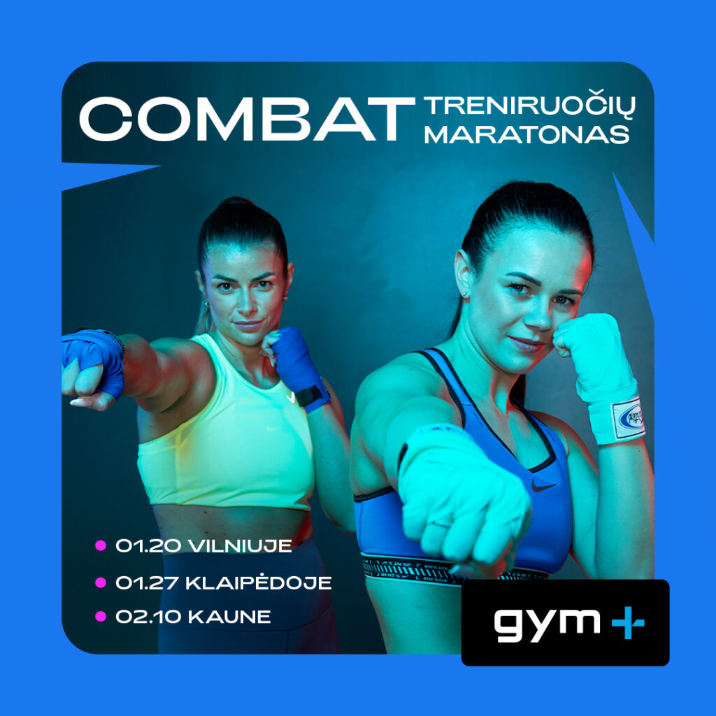 Gym+ COMBAT treniruočių maratonas