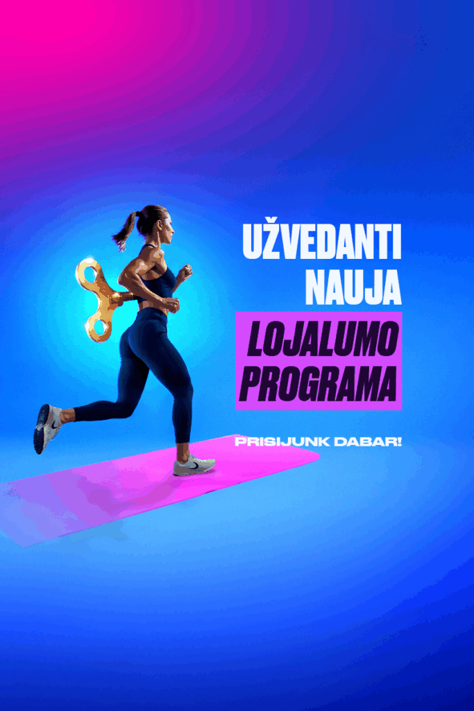 PRISIJUNK PRIE GYM+ LOJALUMO PROGRAMOS!