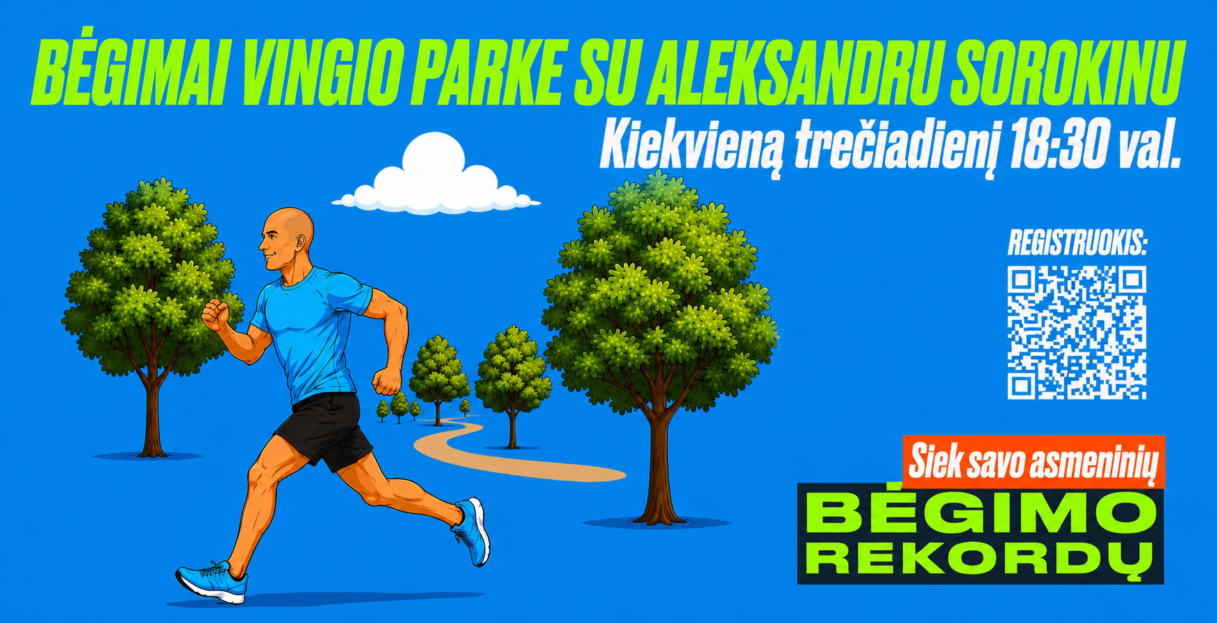 BĖGIMAI VINGIO PARKE SU ALEKSANDRU SOROKINU